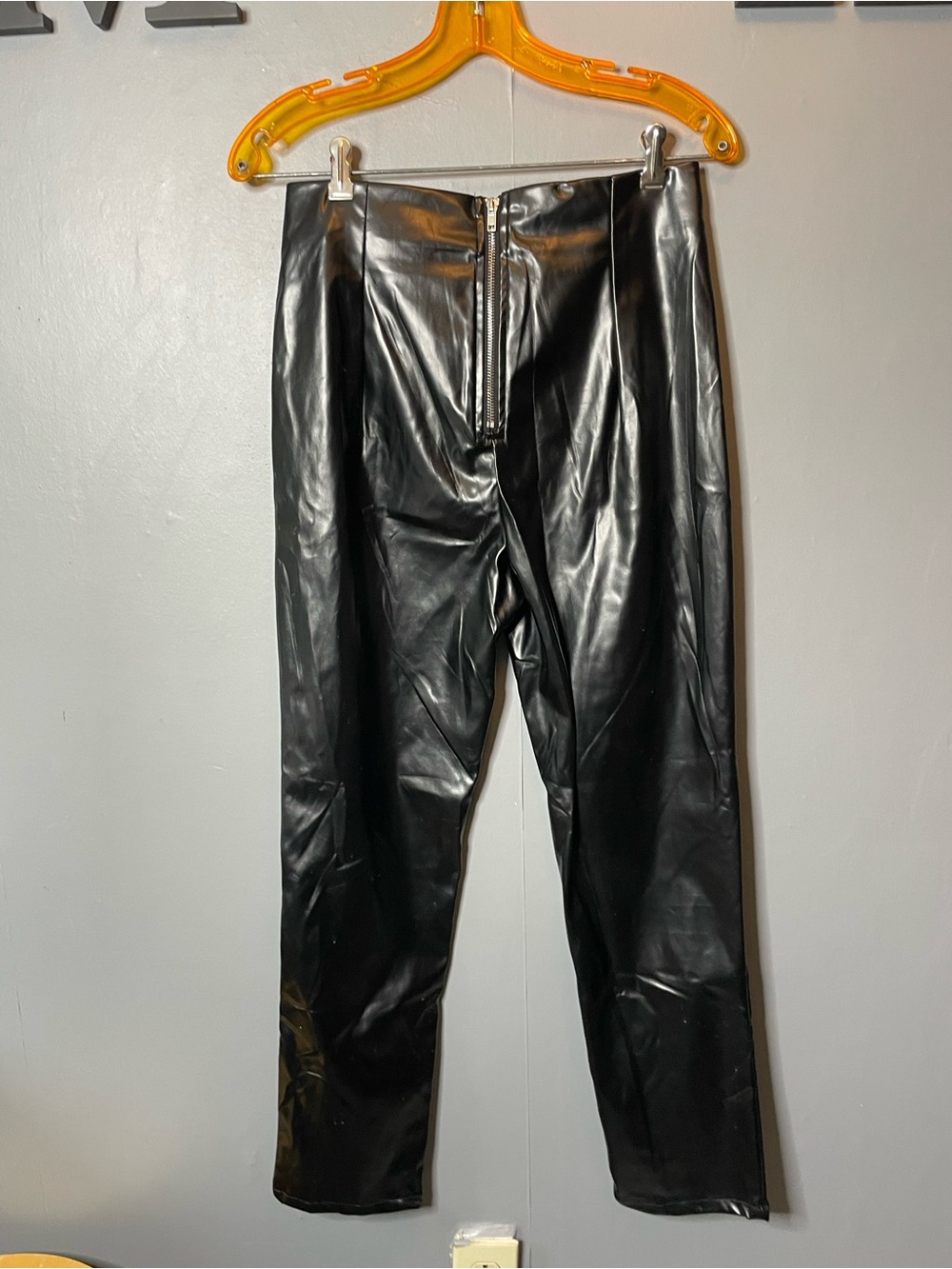 Princess Polly Faux Leather Pants US 8 Black womens skinny - Picture 7 of 11